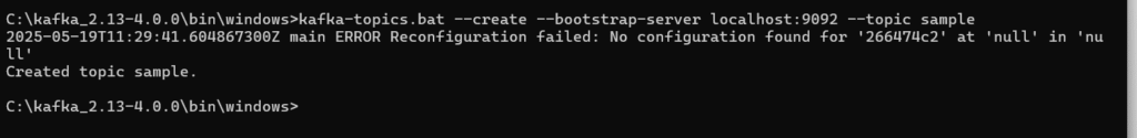 Create kafka topic with cmd
