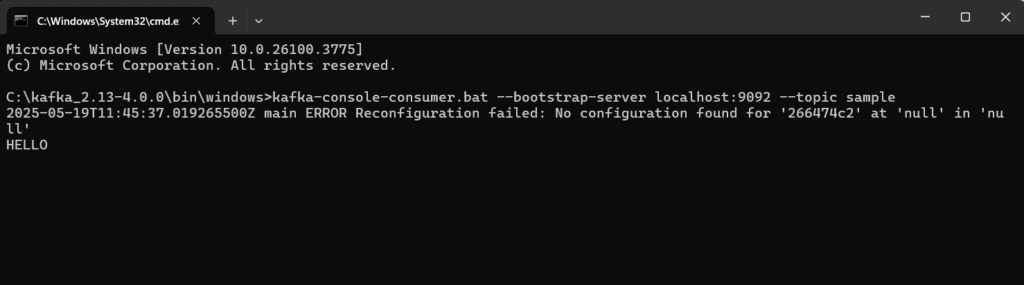 Consume any message on kafka with cmd