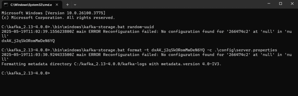 Generate uuid using cmd