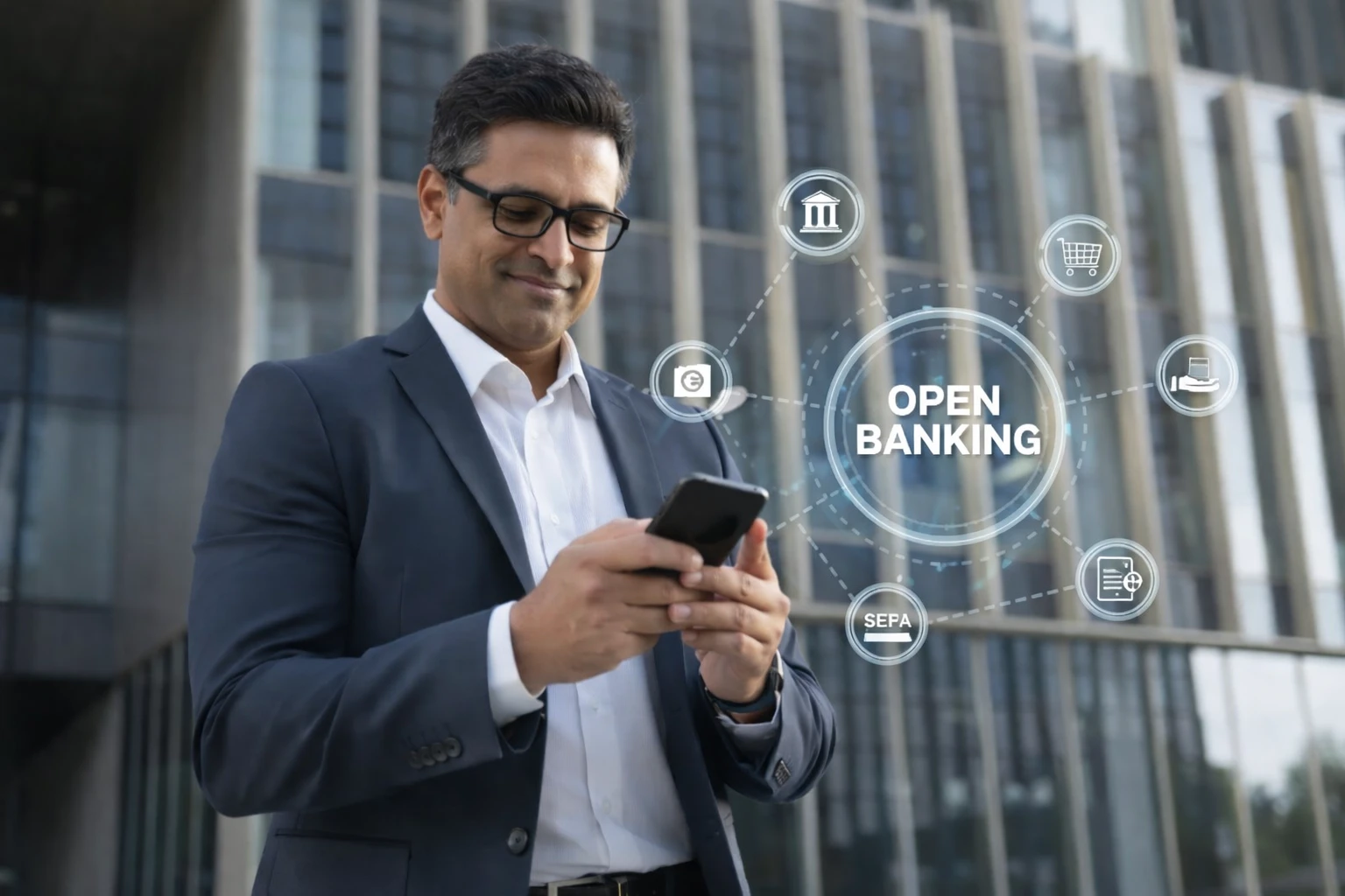 open banking businessman